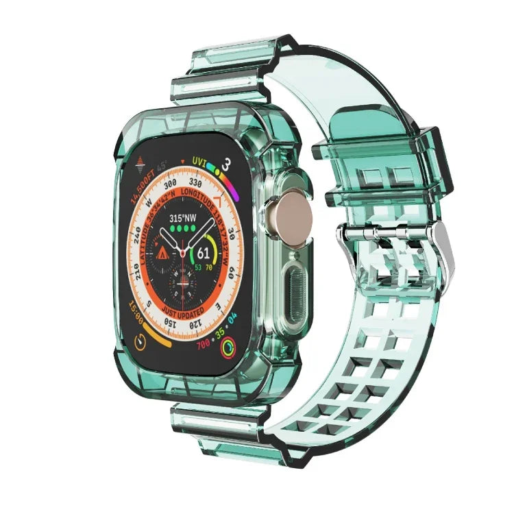 สายรัดนาฬิกา TPU โปร่งใสแบบบูรณาการ Glacier สำหรับ Apple Watch Ultra 49mm
