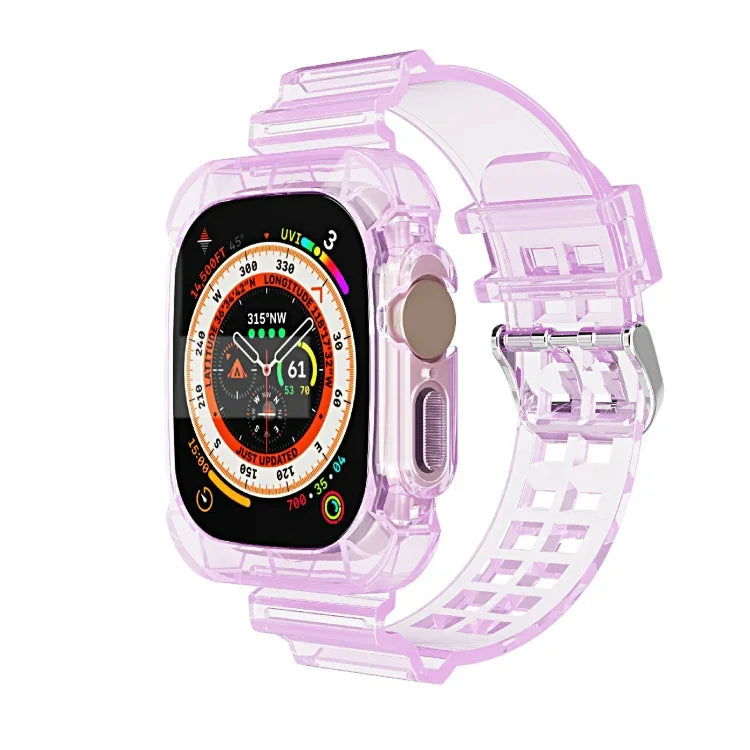 สายรัดนาฬิกา TPU โปร่งใสแบบบูรณาการ Glacier สำหรับ Apple Watch Ultra 49mm