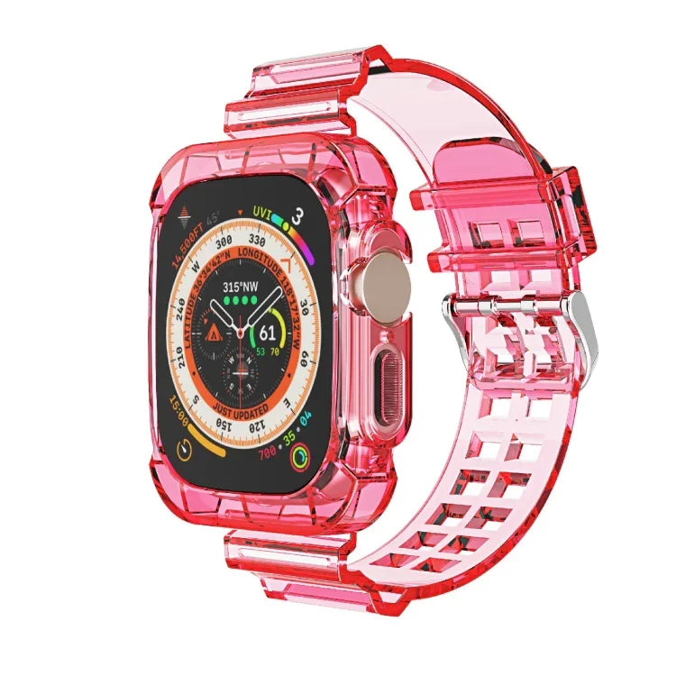สายรัดนาฬิกา TPU โปร่งใสแบบบูรณาการ Glacier สำหรับ Apple Watch Ultra 49mm