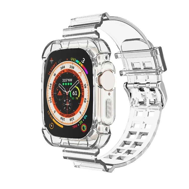 สายรัดนาฬิกา TPU โปร่งใสแบบบูรณาการ Glacier สำหรับ Apple Watch Ultra 49mm