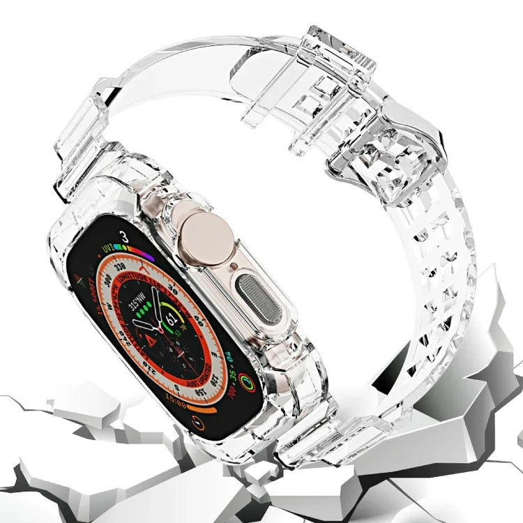 สายรัดนาฬิกา TPU โปร่งใสแบบบูรณาการ Glacier สำหรับ Apple Watch Ultra 49mm