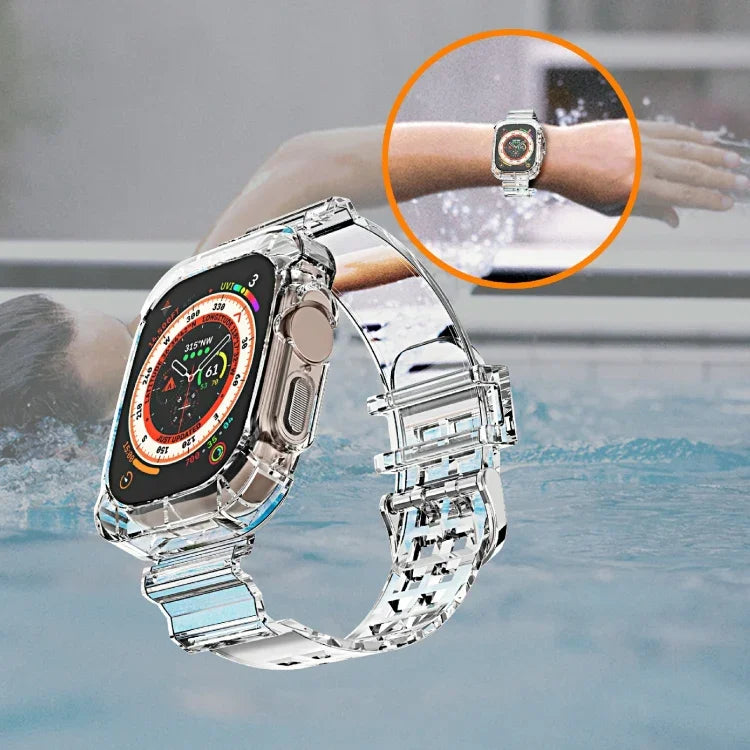 สายรัดนาฬิกา TPU โปร่งใสแบบบูรณาการ Glacier สำหรับ Apple Watch Ultra 49mm