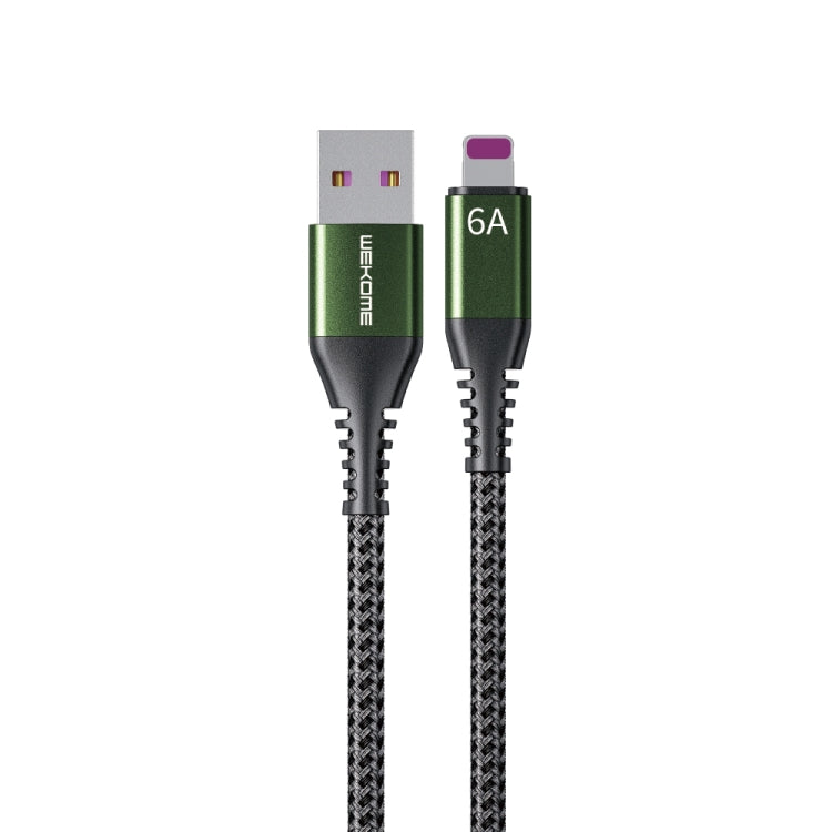 สายชาร์จและซิงค์ข้อมูล WEKOME WDC-169I Raython Series 6A USB เป็น 8 Pin ชาร์จเร็ว, ความยาว: 1 เมตร