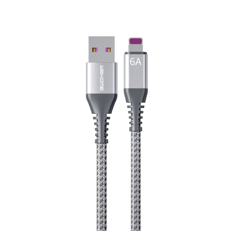 สายชาร์จและซิงค์ข้อมูล WEKOME WDC-169I Raython Series 6A USB เป็น 8 Pin ชาร์จเร็ว, ความยาว: 1 เมตร