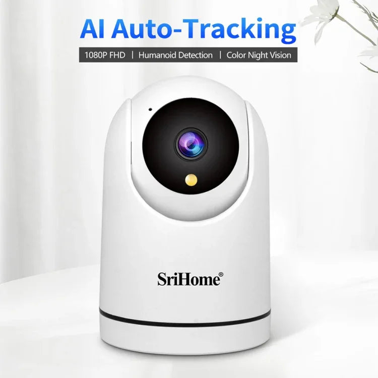 SriHome SH042 กล้องวงจรปิด AI WiFi 2.0MP 1080P HD Pan-tilt, SH042