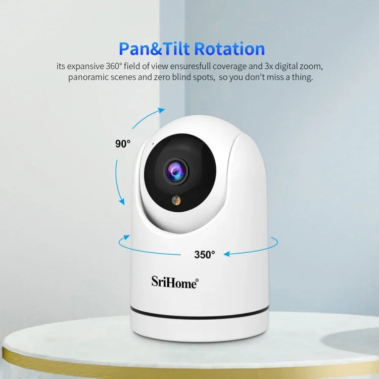 SriHome SH042 กล้องวงจรปิด AI WiFi 2.0MP 1080P HD Pan-tilt, SH042