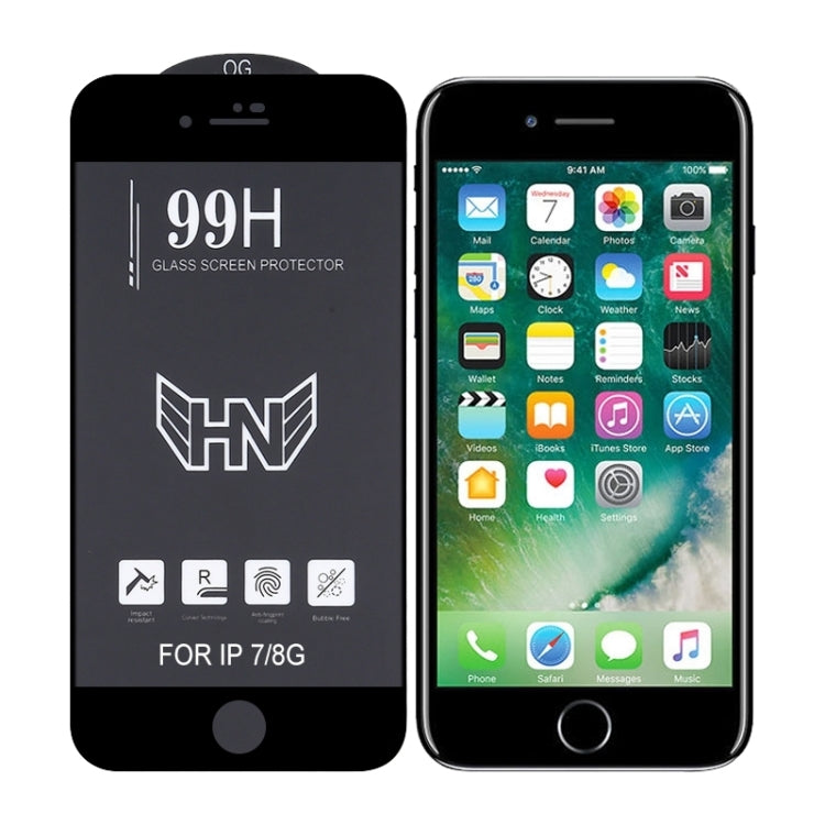 High Aluminum Large Arc Full Screen Tempered Glass Film, For iPhone 6s / 6 (1 PC)