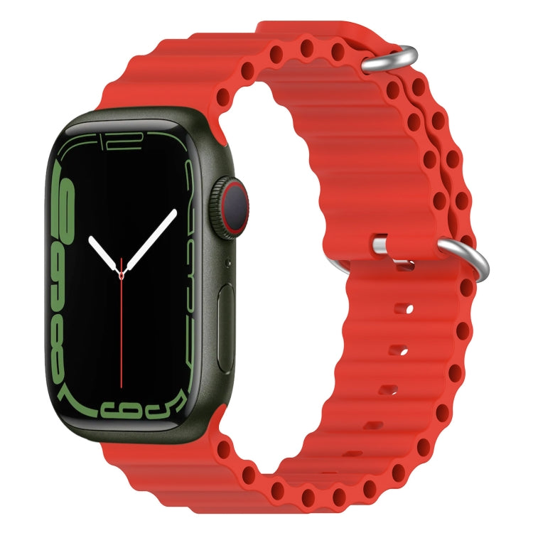 สายรัดนาฬิกาซิลิโคน Ocean สำหรับ Apple Watch Series 8&7 41mm, สำหรับ Apple Watch Series 8&7 41mm / SE 2&6&SE&5&4 40mm