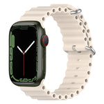สายรัดนาฬิกาซิลิโคน Ocean สำหรับ Apple Watch Series 8&7 41mm, สำหรับ Apple Watch Series 8&7 41mm / SE 2&6&SE&5&4 40mm