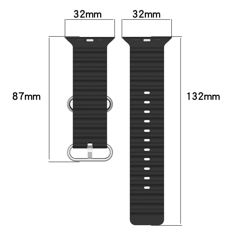 สายรัดนาฬิกาซิลิโคน Ocean สำหรับ Apple Watch Series 8&7 41mm, สำหรับ Apple Watch Series 8&7 41mm / SE 2&6&SE&5&4 40mm