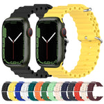 สายรัดนาฬิกาซิลิโคน Ocean สำหรับ Apple Watch Series 8&7 41mm, สำหรับ Apple Watch Series 8&7 41mm / SE 2&6&SE&5&4 40mm