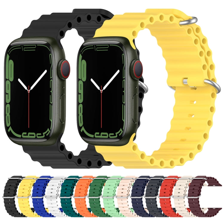 สายรัดนาฬิกาซิลิโคน Ocean สำหรับ Apple Watch Series 8&7 41mm, สำหรับ Apple Watch Series 8&7 41mm / SE 2&6&SE&5&4 40mm