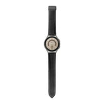 สายหนังแท้ลายลิ้นจี่สำหรับ Samsung Galaxy Watch5 ขนาด 40 มม. / 44 มม. พร้อมหัวเข็มขัดสีดำและสีเงิน