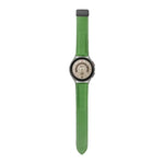 สายหนังแท้ลายลิ้นจี่สำหรับ Samsung Galaxy Watch5 ขนาด 40 มม. / 44 มม. พร้อมหัวเข็มขัดสีดำและสีเงิน