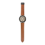 สายหนังแท้ลายลิ้นจี่สำหรับ Samsung Galaxy Watch5 ขนาด 40 มม. / 44 มม. พร้อมหัวเข็มขัดสีดำและสีเงิน