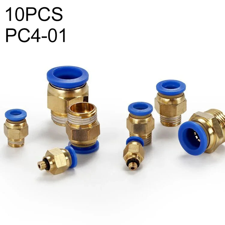 ข้อต่อเร็วแบบเกลียวตรง PC6-04 ชาย 2 ชิ้น พร้อมชุด PC4-01 (10 ชิ้น), PC4-02 (10 ชิ้น), PC4-M5 (10 ชิ้น), PC6-01 (10 ชิ้น), PC6-02 (10 ชิ้น), PC6-03 (10 ชิ้น), PC6-04 (2 ชิ้น), PC6-M5 (10 ชิ้น), PC8-01 (10 ชิ้น), PC8-02 (10 ชิ้น), PC8-03 (10 ชิ้น)