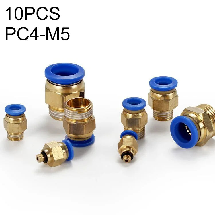 ข้อต่อเร็วแบบเกลียวตรง PC6-04 ชาย 2 ชิ้น พร้อมชุด PC4-01 (10 ชิ้น), PC4-02 (10 ชิ้น), PC4-M5 (10 ชิ้น), PC6-01 (10 ชิ้น), PC6-02 (10 ชิ้น), PC6-03 (10 ชิ้น), PC6-04 (2 ชิ้น), PC6-M5 (10 ชิ้น), PC8-01 (10 ชิ้น), PC8-02 (10 ชิ้น), PC8-03 (10 ชิ้น)
