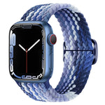 สายรัดนาฬิกาถักไนลอนพร้อมหัวเข็มขัด สำหรับ Apple Watch Ultra 49 มม. / Series 8&7 45 มม. / SE 2&6&SE&5&4 44 มม. / 3&2&1 42 มม.