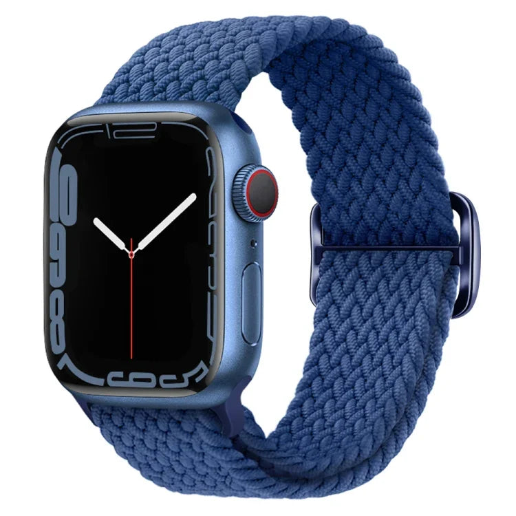 สายรัดนาฬิกาถักไนลอนพร้อมหัวเข็มขัด สำหรับ Apple Watch Ultra 49 มม. / Series 8&7 45 มม. / SE 2&6&SE&5&4 44 มม. / 3&2&1 42 มม.
