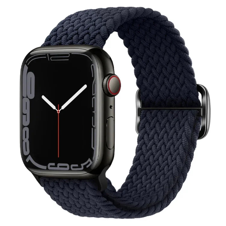 สายรัดนาฬิกาถักไนลอนพร้อมหัวเข็มขัด สำหรับ Apple Watch Ultra 49 มม. / Series 8&7 45 มม. / SE 2&6&SE&5&4 44 มม. / 3&2&1 42 มม.