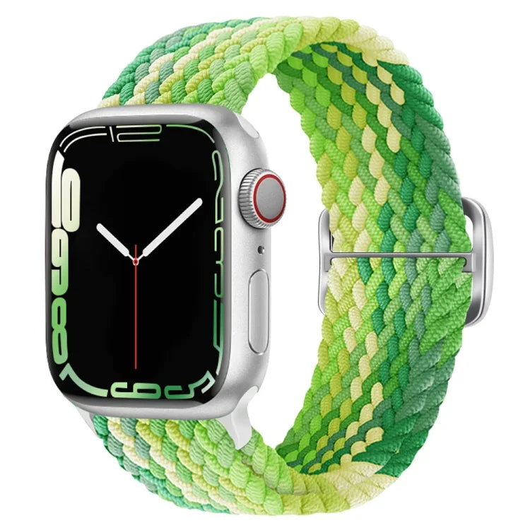 สายรัดนาฬิกาถักไนลอนพร้อมหัวเข็มขัด สำหรับ Apple Watch Ultra 49 มม. / Series 8&7 45 มม. / SE 2&6&SE&5&4 44 มม. / 3&2&1 42 มม.
