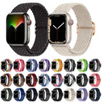 สายรัดนาฬิกาถักไนลอนพร้อมหัวเข็มขัด สำหรับ Apple Watch Ultra 49 มม. / Series 8&7 45 มม. / SE 2&6&SE&5&4 44 มม. / 3&2&1 42 มม.
