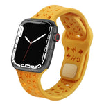 สายรัดนาฬิกาซิลิโคนลายตัวอักษรอังกฤษ สำหรับ Apple Watch Ultra 49mm / Series 8&7 45mm / SE 2&6&SE&5&4 44mm / 3&2&1 42mm, สำหรับ Apple Watch Series 8&7 41mm / SE 2&6&SE&5&4 40mm / 3&2&1 38mm