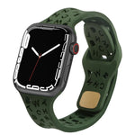 สายรัดนาฬิกาซิลิโคนลายตัวอักษรอังกฤษ สำหรับ Apple Watch Ultra 49mm / Series 8&7 45mm / SE 2&6&SE&5&4 44mm / 3&2&1 42mm, สำหรับ Apple Watch Series 8&7 41mm / SE 2&6&SE&5&4 40mm / 3&2&1 38mm