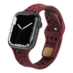 สายรัดนาฬิกาซิลิโคนลายตัวอักษรอังกฤษ สำหรับ Apple Watch Ultra 49mm / Series 8&7 45mm / SE 2&6&SE&5&4 44mm / 3&2&1 42mm, สำหรับ Apple Watch Series 8&7 41mm / SE 2&6&SE&5&4 40mm / 3&2&1 38mm