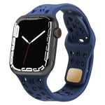 สายรัดนาฬิกาซิลิโคนลายตัวอักษรอังกฤษ สำหรับ Apple Watch Ultra 49mm / Series 8&7 45mm / SE 2&6&SE&5&4 44mm / 3&2&1 42mm, สำหรับ Apple Watch Series 8&7 41mm / SE 2&6&SE&5&4 40mm / 3&2&1 38mm