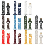 สายรัดนาฬิกาซิลิโคนลายตัวอักษรอังกฤษ สำหรับ Apple Watch Ultra 49mm / Series 8&7 45mm / SE 2&6&SE&5&4 44mm / 3&2&1 42mm, สำหรับ Apple Watch Series 8&7 41mm / SE 2&6&SE&5&4 40mm / 3&2&1 38mm