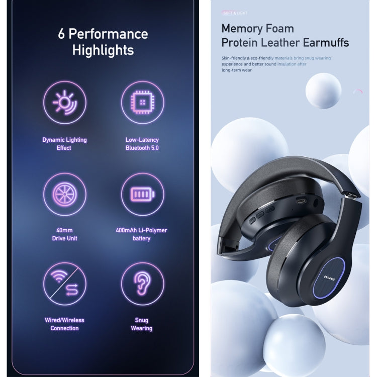 หูฟังสเตอริโอไร้สาย awei A100BL, A100BL