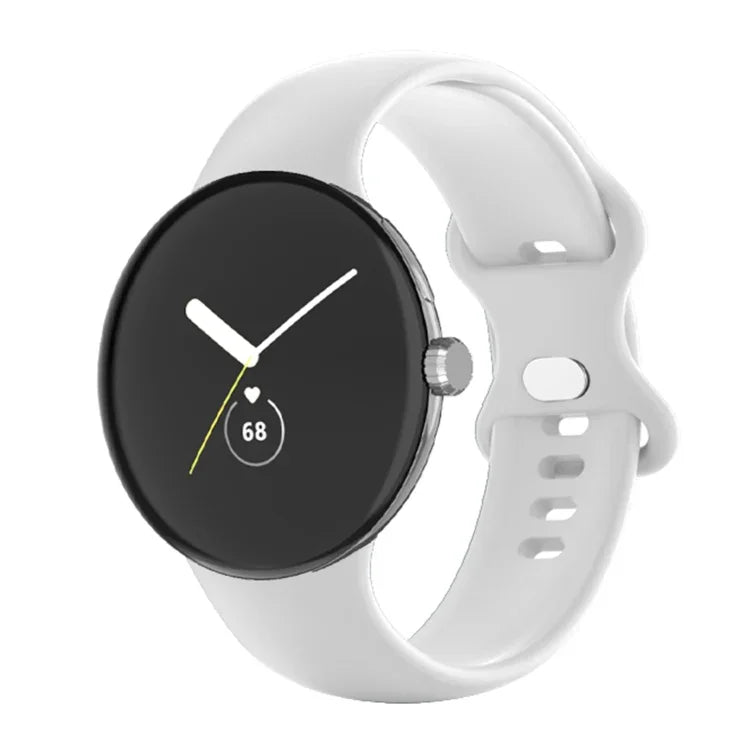 สายรัดนาฬิกาซิลิโคนสีเดียว สำหรับ Google Pixel Watch 4 / 3 / 2 / 1 41 มม. สำหรับผู้ชายและผู้หญิง