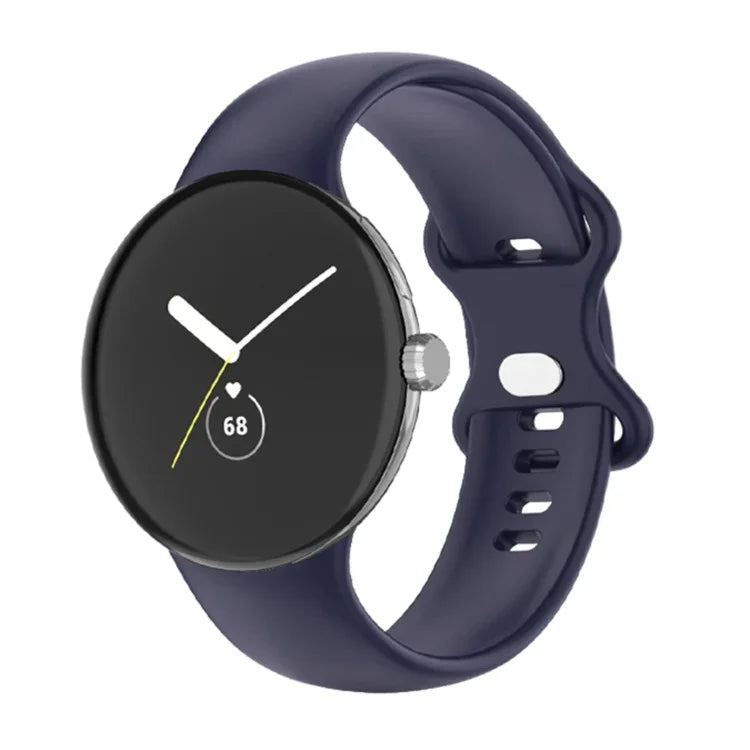 สายรัดนาฬิกาซิลิโคนสีเดียว สำหรับ Google Pixel Watch 4 / 3 / 2 / 1 41 มม. สำหรับผู้ชายและผู้หญิง