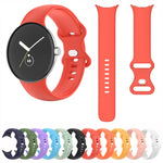 สายรัดนาฬิกาซิลิโคนสีเดียว สำหรับ Google Pixel Watch 4 / 3 / 2 / 1 41 มม. สำหรับผู้ชายและผู้หญิง
