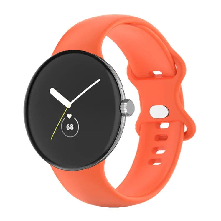 สายรัดนาฬิกาซิลิโคนสีเดียว สำหรับ Google Pixel Watch 4 / 3 / 2 / 1 41 มม. สำหรับผู้ชายและผู้หญิง