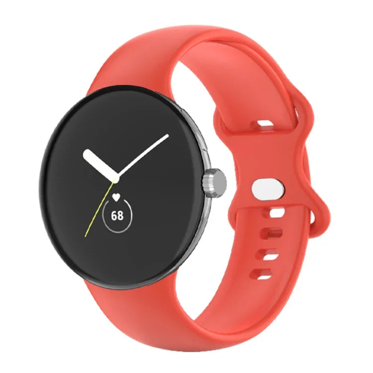 สายรัดนาฬิกาซิลิโคนสีเดียว สำหรับ Google Pixel Watch 4 / 3 / 2 / 1 41 มม. สำหรับผู้ชายและผู้หญิง