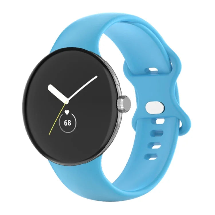 สายรัดนาฬิกาซิลิโคนสีเดียว สำหรับ Google Pixel Watch 4 / 3 / 2 / 1 41 มม. สำหรับผู้ชายและผู้หญิง