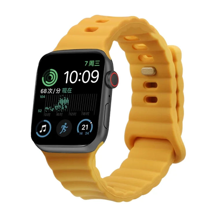 สายรัดนาฬิกาซิลิโคนหัวเข็มขัดกลับด้าน สำหรับ Apple Watch Ultra 49 มม. / Series 8&7 45 มม. / SE 2&6&SE&5&4 44 มม. / 3&2&1 42 มม. สำหรับ Apple Watch Series 8&7 41 มม. / SE 2&6&SE&5&4 40 มม. / 3&2&1 38 มม.