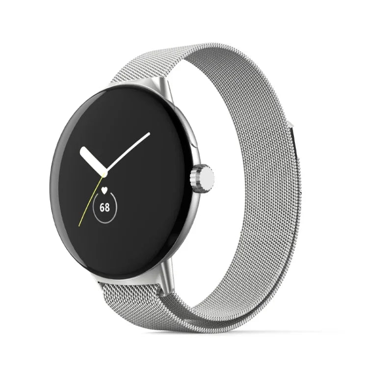 สายรัดนาฬิกาโลหะสแตนเลสสตีลมิลานีส สำหรับ Google Pixel Watch