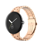 สายรัดนาฬิกาโลหะสแตนเลสสตีลสามเส้น สำหรับ Google Pixel Watch 4 / 3 / 2 / 1 41 มม.