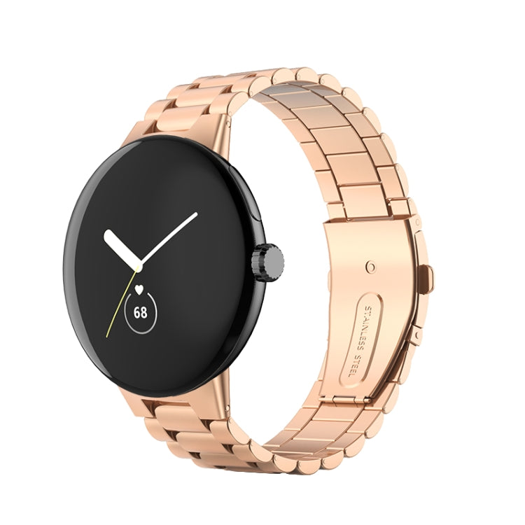 สายรัดนาฬิกาโลหะสแตนเลสสตีลสามเส้น สำหรับ Google Pixel Watch 4 / 3 / 2 / 1 41 มม.