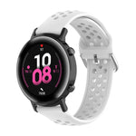 สายรัดข้อมือกีฬาสีเรียบแบบล็อก 20mm สำหรับ Huawei Watch GT2 42MM, สำหรับ Galaxy Watch Active2 / Active