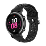 สายรัดข้อมือกีฬาสีเรียบแบบล็อก 20mm สำหรับ Huawei Watch GT2 42MM, สำหรับ Galaxy Watch Active2 / Active