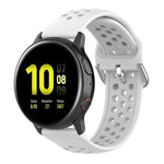 สายรัดข้อมือกีฬาสีเรียบแบบล็อก 20mm สำหรับ Huawei Watch GT2 42MM, สำหรับ Galaxy Watch Active2 / Active