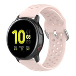 สายรัดข้อมือกีฬาสีเรียบแบบล็อก 20mm สำหรับ Huawei Watch GT2 42MM, สำหรับ Galaxy Watch Active2 / Active