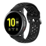 สายรัดข้อมือกีฬาสีเรียบแบบล็อก 20mm สำหรับ Huawei Watch GT2 42MM, สำหรับ Galaxy Watch Active2 / Active