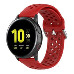 สายรัดข้อมือกีฬาสีเรียบแบบล็อก 20mm สำหรับ Huawei Watch GT2 42MM, สำหรับ Galaxy Watch Active2 / Active