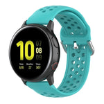 สายรัดข้อมือกีฬาสีเรียบแบบล็อก 20mm สำหรับ Huawei Watch GT2 42MM, สำหรับ Galaxy Watch Active2 / Active