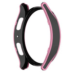 เคสกันนาฬิกาแบบแขวนลายสองสีพร้อมฟิล์มกระจกนิรภัย สำหรับ Samsung Galaxy Watch5 Pro 45 มม., Watch5 40 มม., Watch5 44 มม., Watch4 40 มม., Watch4 44 มม.